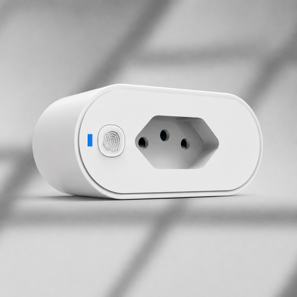 Tomada Inteligente Wi‑Fi 16A Bivolt com Monitor de Consumo – Padrão Brasileiro